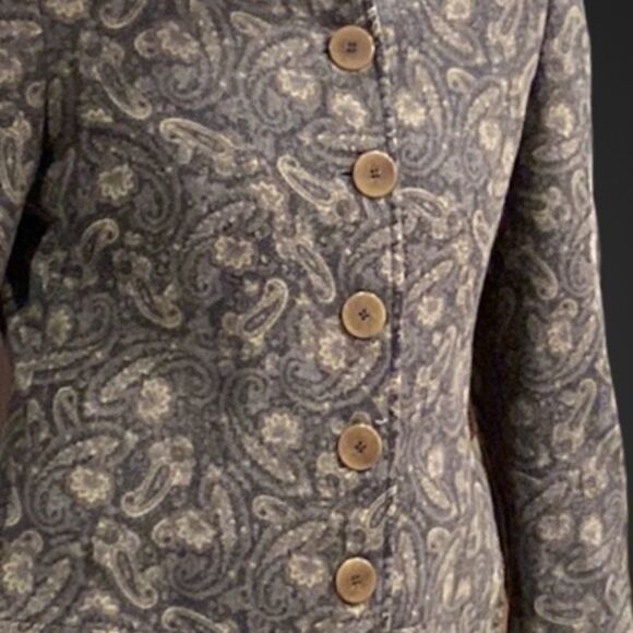 Apria Cashmere Angora Blend Paisley Coat Small - Picture 6 of 15